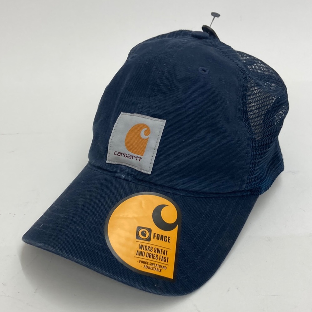 Carhartt Force Hat Navy Wicks Sweat SnapBack